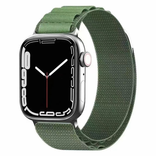 Nylon Watch Band For Apple Watch Series 8&7 45mm / SE 2&6&SE&5&4 44mm / 3&2&1 42mm(Green) by buy2fix
