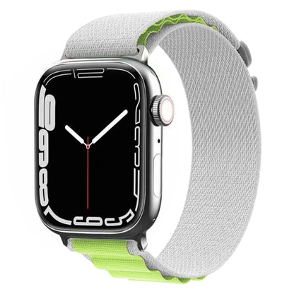 Nylon Watch Band For Apple Watch Series 8&7 45mm / SE 2&6&SE&5&4 44mm / 3&2&1 42mm (Grey Green) by buy2fix