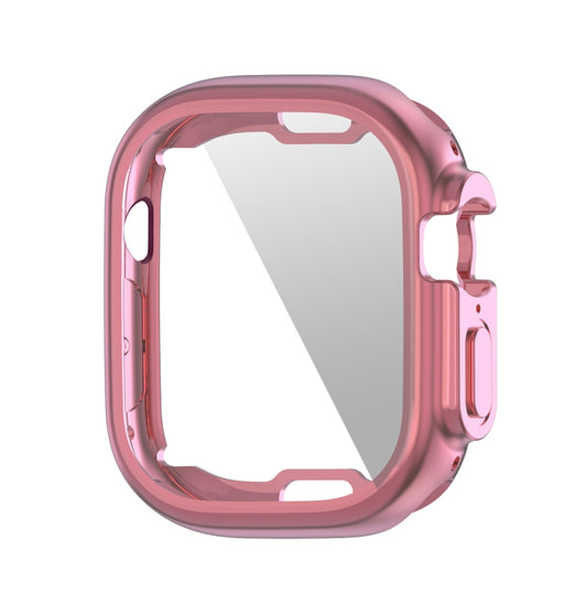 PET Film TPU Watch Case For Apple Watch Ultra 1 / 2 / 3 49mm(Pink) by buy2fix