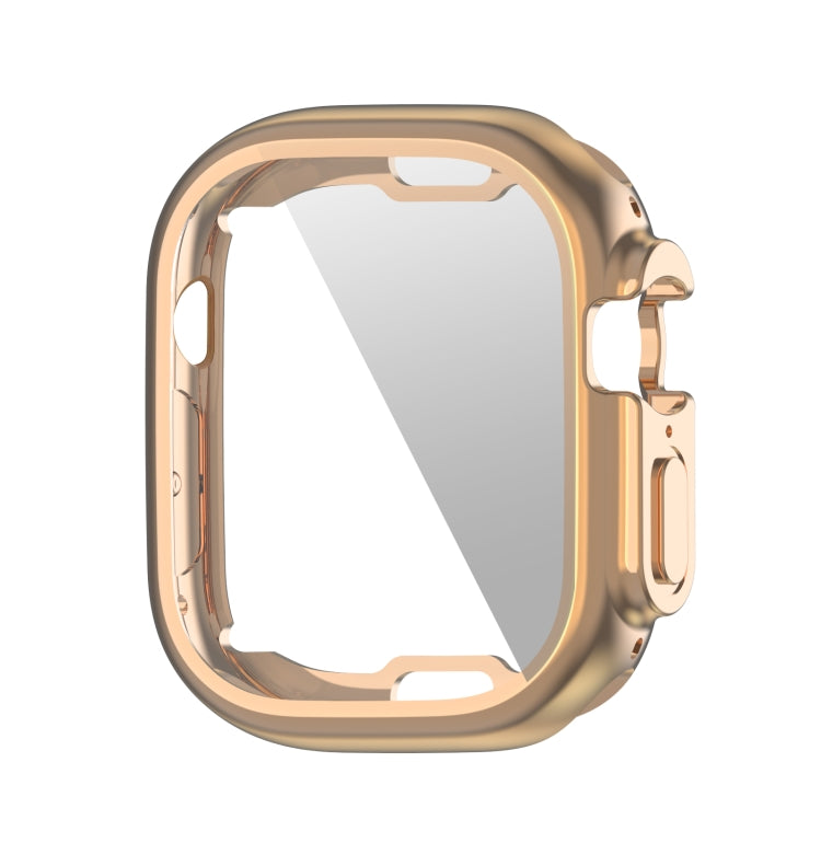 PET Film TPU Watch Case For Apple Watch Ultra 1 / 2 / 3 49mm(Rose Gold) by buy2fix