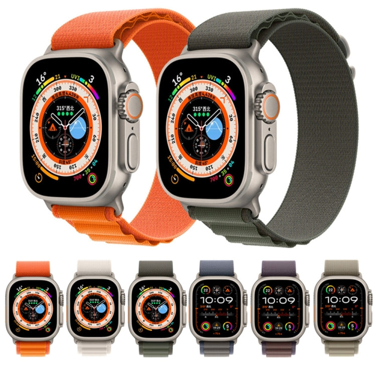 Nylon Loop Watch Band For Apple Watch 46mm / 49mm / 45mm / 44mm(Starlight) by buy2fix