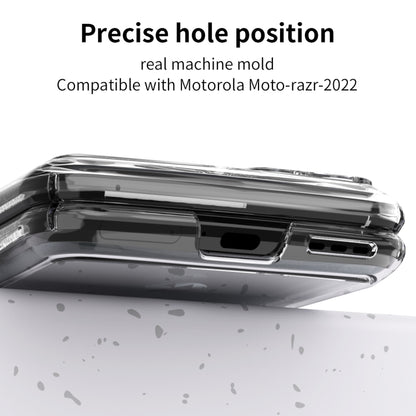 For Motorola Moto Razr 2022 Skin Feel Macaron Three-piece Set Hinge Phone Case(Transparent) - Motorola Cases by buy2fix | Online Shopping UK | buy2fix