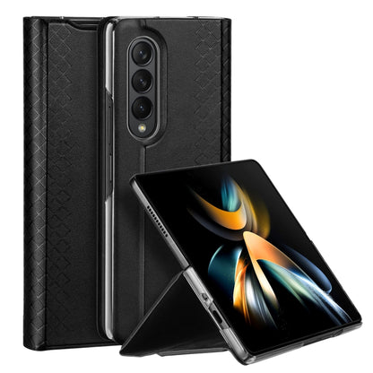 For Samsung Galaxy Z Fold4 DUX DUCIS Bril Series PU + TPU Phone Case(Black) by DUX DUCIS