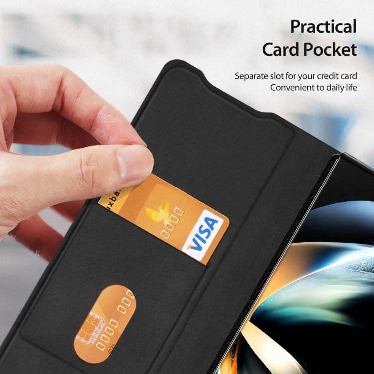 For Samsung Galaxy Z Fold4 DUX DUCIS Bril Series PU + TPU Phone Case(Black) by DUX DUCIS