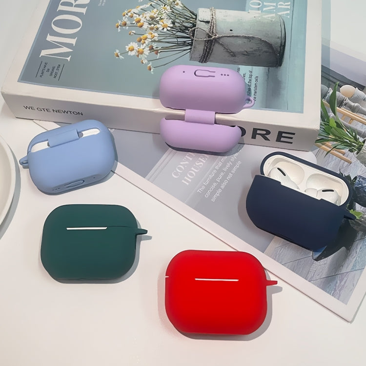Earphone Silicone Protective Case with Buckle For AirPods Pro 2(Dark Green) - For AirPods Pro 2 by buy2fix | Online Shopping UK | buy2fix