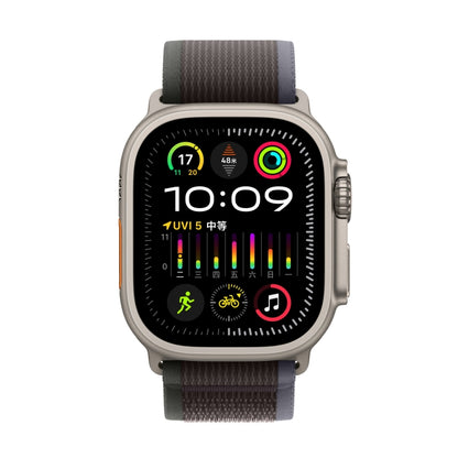 Nylon Watch Band For Apple Watch 46mm / 49mm / 45mm / 44mm (Black Blue) by buy2fix