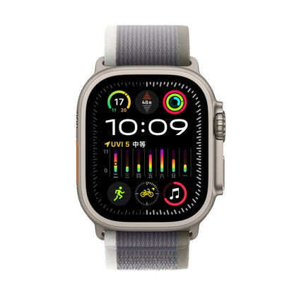 Nylon Watch Band For Apple Watch 46mm / 49mm / 45mm / 44mm (Grey Green) by buy2fix