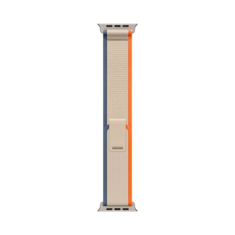 Nylon Watch Band For Apple Watch 46mm / 49mm / 45mm / 44mm (White+Orange) by buy2fix