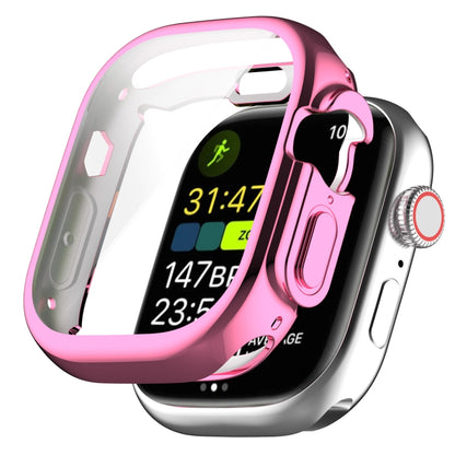 TPU All-inclusive Electroplating Protective Case For Apple Watch Ultra 1 / 2 / 3 49mm(Pink) by buy2fix