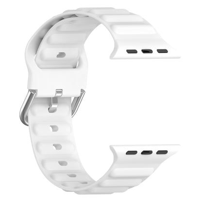 Ocean Ripple Watch Band For Apple Watch Series 8&7 41mm / SE 2&6&SE&5&4 40mm(White) by buy2fix
