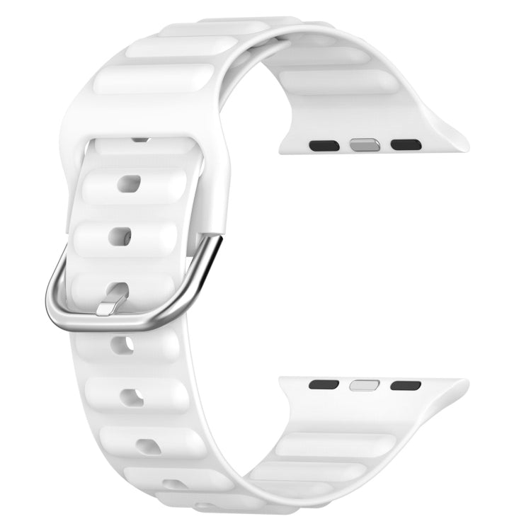 Ocean Ripple Watch Band For Apple Watch Series 8&7 41mm / SE 2&6&SE&5&4 40mm(White) by buy2fix