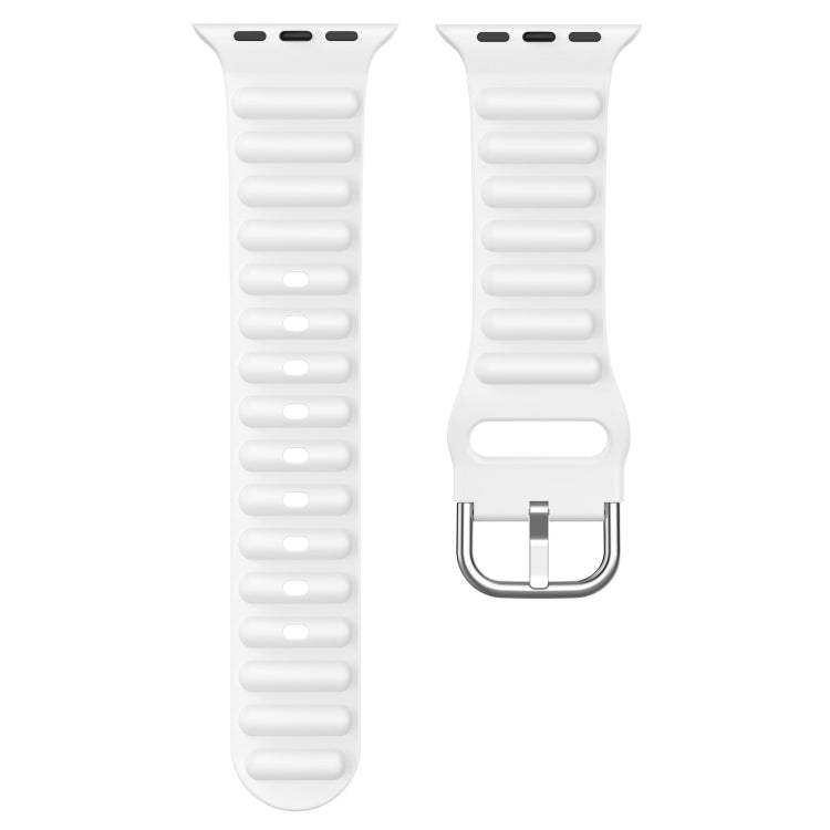Ocean Ripple Watch Band For Apple Watch Series 8&7 41mm / SE 2&6&SE&5&4 40mm(White) by buy2fix