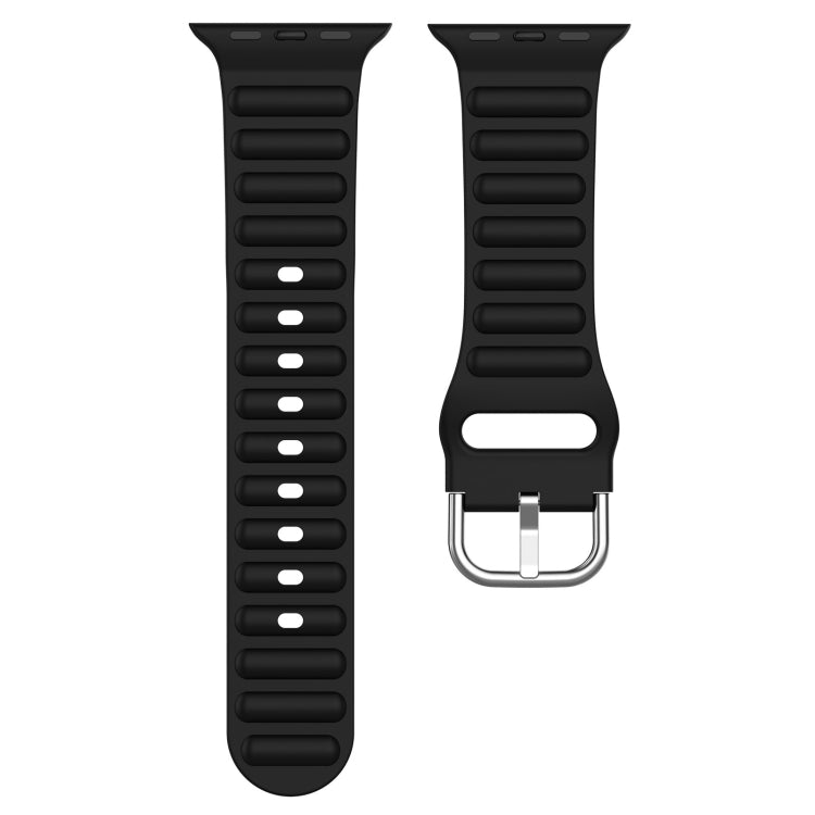 Ocean Ripple Watch Band For Apple Watch Series 8&7 41mm / SE 2&6&SE&5&4 40mm(Black) by buy2fix