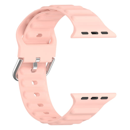 Ocean Ripple Watch Band For Apple Watch Series 8&7 41mm / SE 2&6&SE&5&4 40mm(Light Pink) by buy2fix