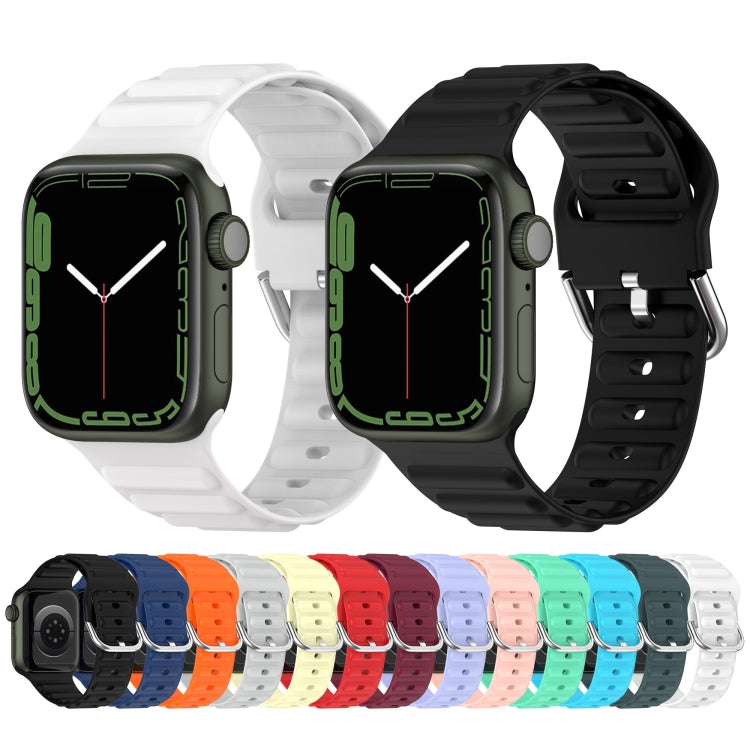 Ocean Ripple Watch Band For Apple Watch Series 8&7 41mm / SE 2&6&SE&5&4 40mm(Black) by buy2fix