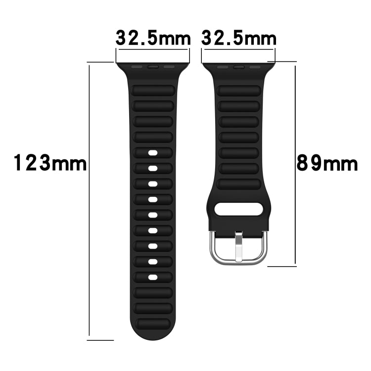Ocean Ripple Watch Band For Apple Watch Series 8&7 41mm / SE 2&6&SE&5&4 40mm(Black) by buy2fix
