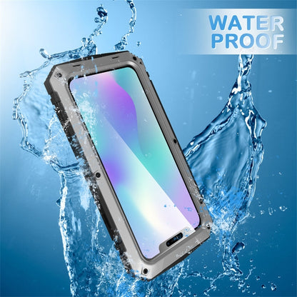 For iPhone 11 Shockproof Waterproof Dust-proof Metal + Silicone Protective Case with Holder(Silver) - iPhone 11 Cases by buy2fix | Online Shopping UK | buy2fix