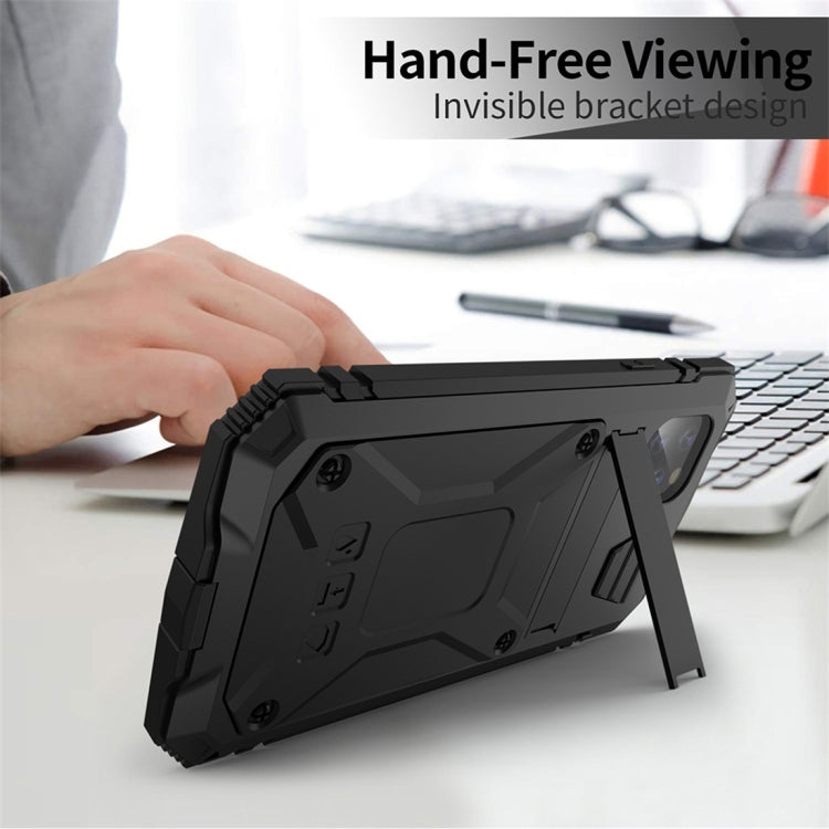 For iPhone 11 Pro Max Shockproof Waterproof Dust-proof Metal + Silicone Protective Case with Holder(Black) - iPhone 11 Pro Max Cases by buy2fix | Online Shopping UK | buy2fix