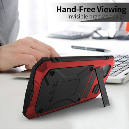 For iPhone 11 Pro Max Shockproof Waterproof Dust-proof Metal + Silicone Protective Case with Holder(Red) - iPhone 11 Pro Max Cases by buy2fix | Online Shopping UK | buy2fix
