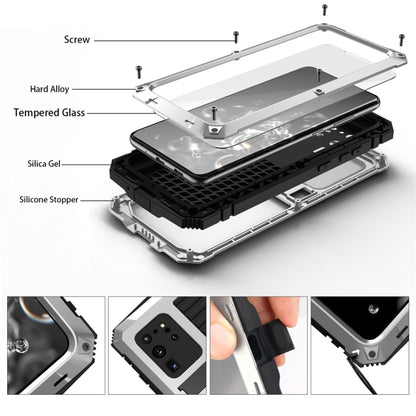For Galaxy S20 Ultra Shockproof Waterproof Dust-proof Metal + Silicone Protective Case with Holder(Silver) - Galaxy Phone Cases by buy2fix | Online Shopping UK | buy2fix