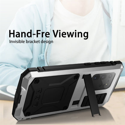 For Galaxy S20 Ultra Shockproof Waterproof Dust-proof Metal + Silicone Protective Case with Holder(Silver) - Galaxy Phone Cases by buy2fix | Online Shopping UK | buy2fix