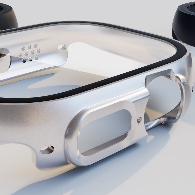 Tempered Glass Film PC Watch Case For Apple Watch Ultra 1 / 2 / 3 49mm(Rose Gold) by buy2fix