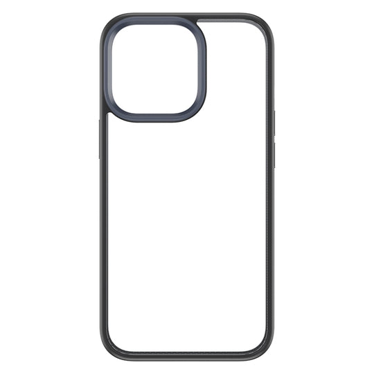 For iPhone 14 Plus ROCK Guard Transparent Phone Case (Black)