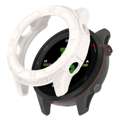 For Garmin Forerunner 255S TPU Armor Hollow Protective Case(Ivory White) - Watch Cases by buy2fix | Online Shopping UK | buy2fix