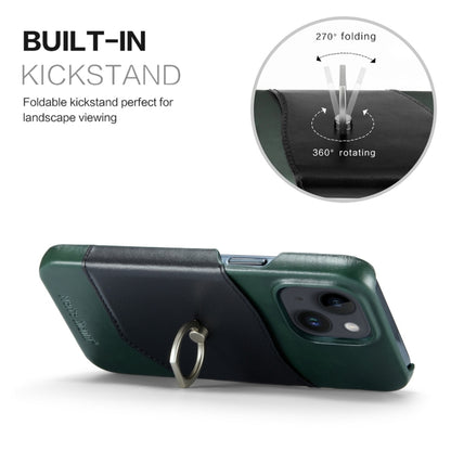 For iPhone 14 Plus Fierre Shann Oil Wax Texture Genuine Leather Back Case (Black) - iPhone 14 Plus Cases by FIERRE SHANN | Online Shopping UK | buy2fix