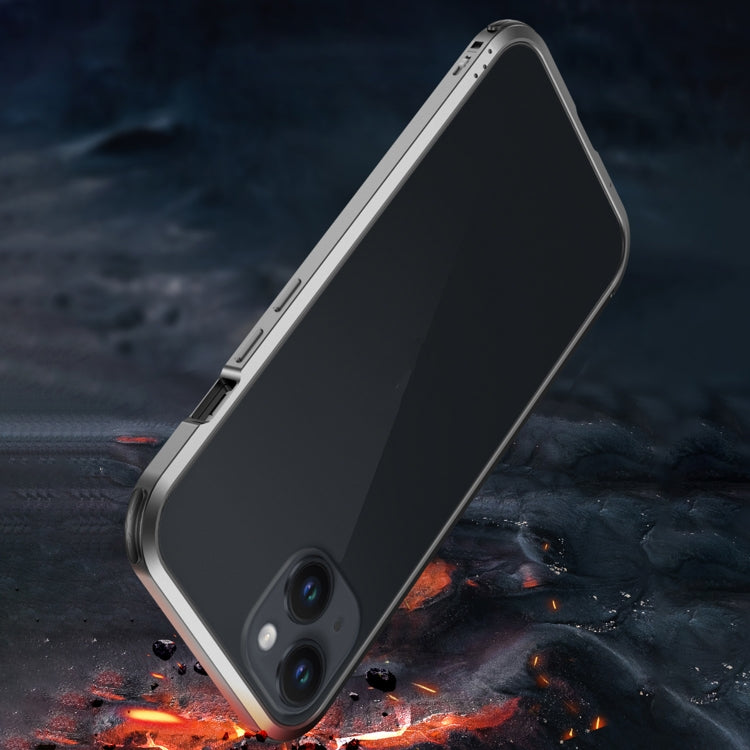 For iPhone 14 Four Corners Shockproof Metal Frame Phone Case (Gold) - iPhone 14 Cases by buy2fix | Online Shopping UK | buy2fix