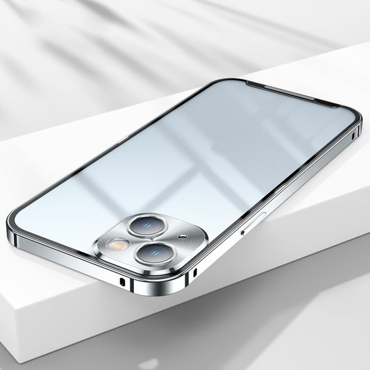 For iPhone 14 Frosted Metal Phone Case (Silver) - iPhone 14 Cases by buy2fix | Online Shopping UK | buy2fix