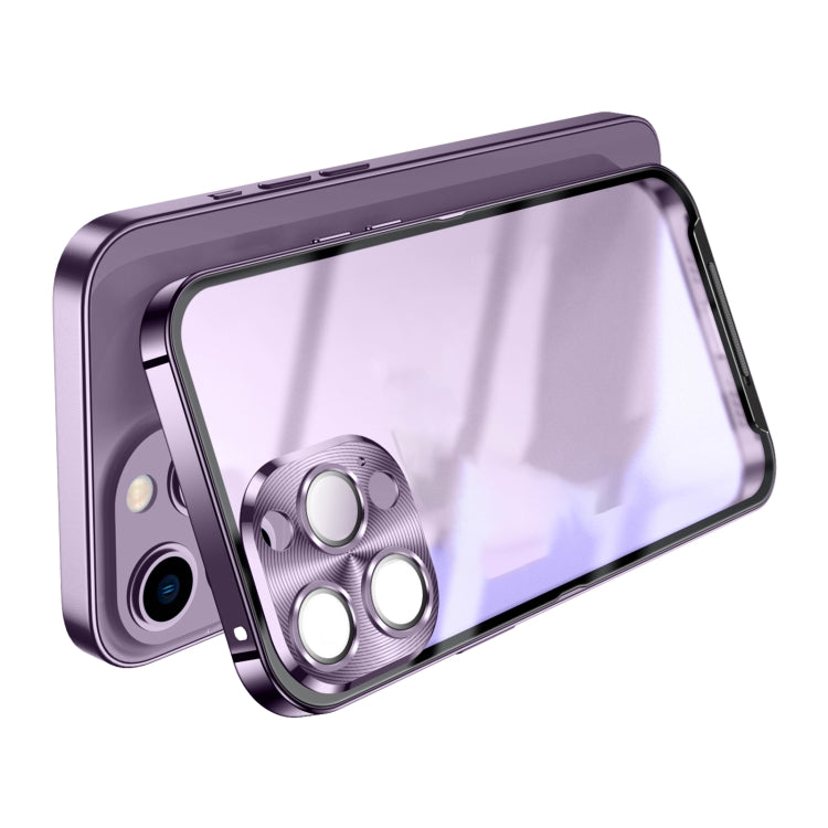 For iPhone 14 Frosted Metal Phone Case (Black) - iPhone 14 Cases by buy2fix | Online Shopping UK | buy2fix