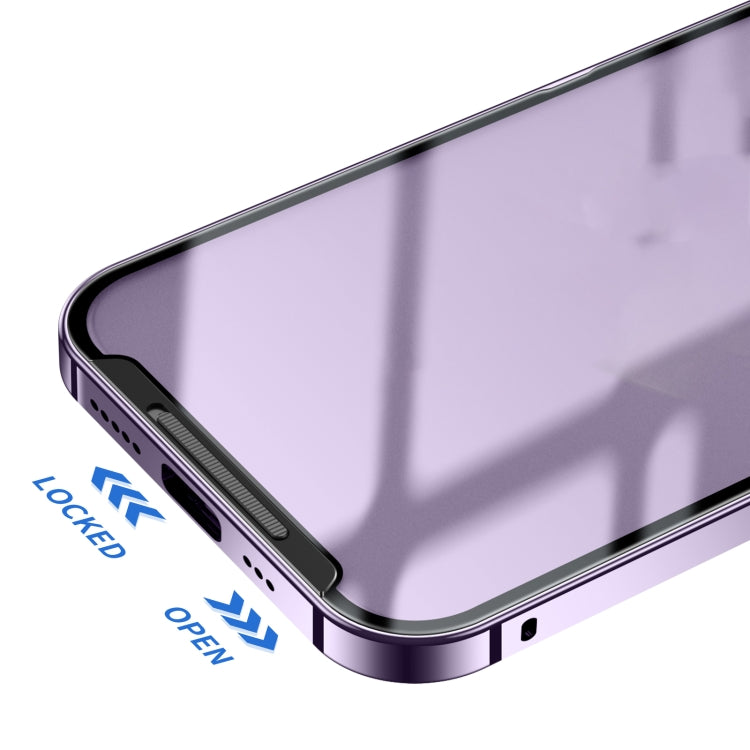 For iPhone 14 Frosted Metal Phone Case (Blue) - iPhone 14 Cases by buy2fix | Online Shopping UK | buy2fix