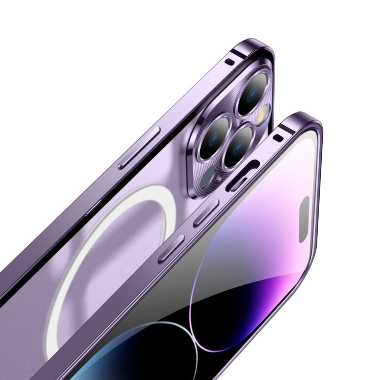 For iPhone 14 Frosted Metal Phone Case (Black) - iPhone 14 Cases by buy2fix | Online Shopping UK | buy2fix