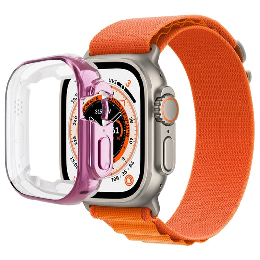 All-inclusive Plating TPU Protective Case For Apple Watch Ultra 49mm(Pink) by buy2fix