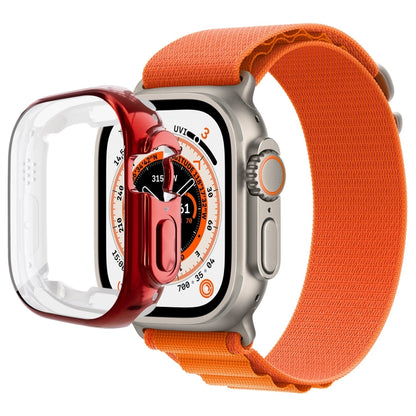 All-inclusive Plating TPU Protective Case For Apple Watch Ultra 49mm(Red) by buy2fix