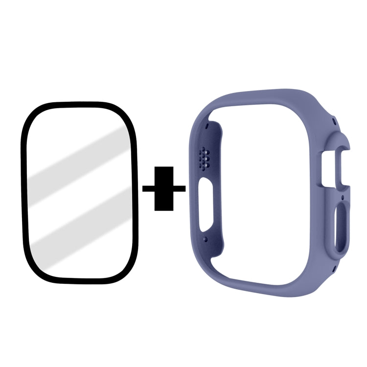 Tempered Glass Film Frosted PC Watch Case For Apple Watch Ultra 3 / 2 / 1 49mm(Ice Blue) by buy2fix