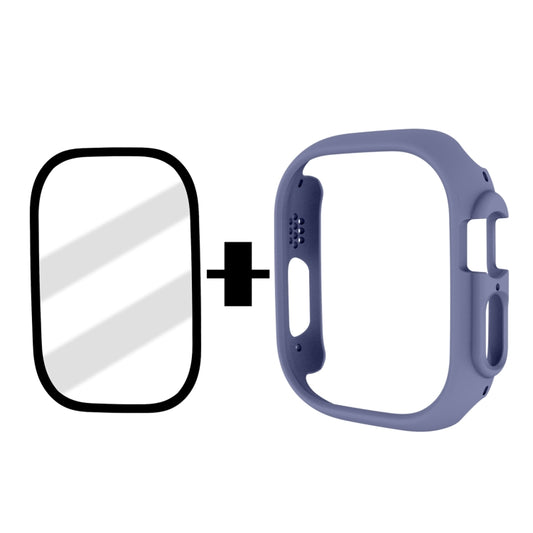 Tempered Glass Film Frosted PC Watch Case For Apple Watch Ultra 3 / 2 / 1 49mm(Ice Blue) by buy2fix