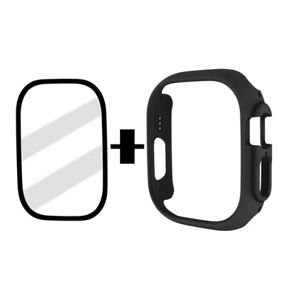 Tempered Glass Film Frosted PC Watch Case For Apple Watch Ultra 3 / 2 / 1 49mm(Black) by buy2fix