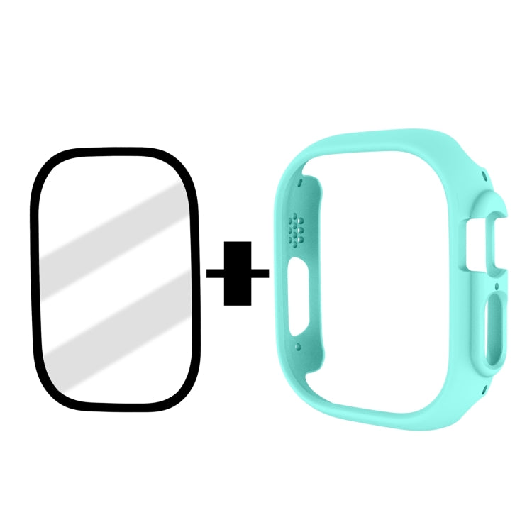 Tempered Glass Film Frosted PC Watch Case For Apple Watch Ultra 3 / 2 / 1 49mm(Light Blue) by buy2fix