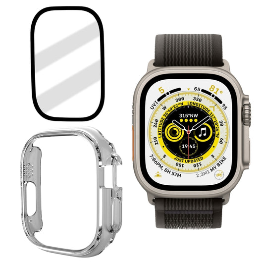 Tempered Glass Film Frosted PC Watch Case For Apple Watch Ultra 3 / 2 / 1 49mm(Transparent) by buy2fix