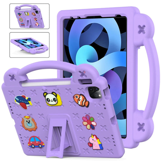 Handle Kickstand Children EVA Shockproof Tablet Case For iPad Air 2020 / 2022 10.9(Light Purple) - More iPad Cases by buy2fix | Online Shopping UK | buy2fix