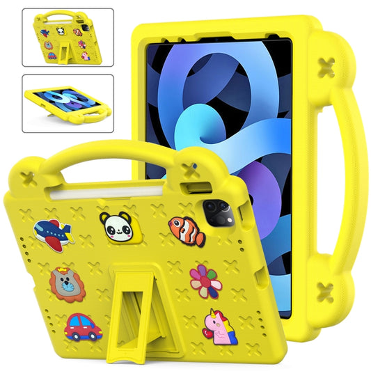 Handle Kickstand Children EVA Shockproof Tablet Case For iPad Air 2020 / 2022 10.9(Yellow) - More iPad Cases by buy2fix | Online Shopping UK | buy2fix