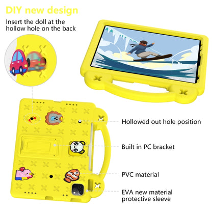 Handle Kickstand Children EVA Shockproof Tablet Case For iPad Air 2020 / 2022 10.9(Yellow) - More iPad Cases by buy2fix | Online Shopping UK | buy2fix
