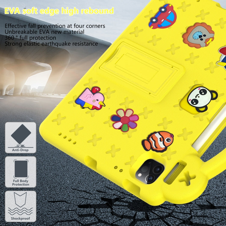 Handle Kickstand Children EVA Shockproof Tablet Case For iPad Air 2020 / 2022 10.9(Yellow) - More iPad Cases by buy2fix | Online Shopping UK | buy2fix