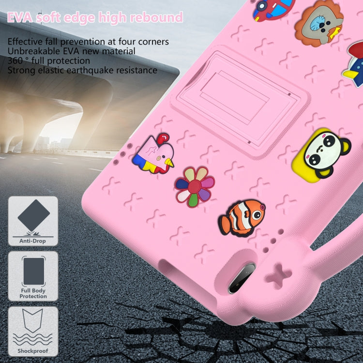 For Lenovo Tab M10 X605 / X505 / Tab P10 X705 Handle Kickstand Children EVA Shockproof Tablet Case(Pink) - Lenovo by buy2fix | Online Shopping UK | buy2fix
