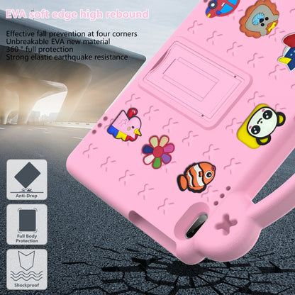 For Lenovo Tab M10 X605 / X505 / Tab P10 X705 Handle Kickstand Children EVA Shockproof Tablet Case(Pink) - Lenovo by buy2fix | Online Shopping UK | buy2fix
