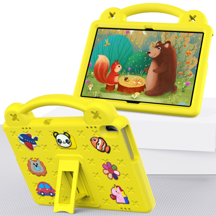 For Lenovo Tab M10 X605 / X505 / Tab P10 X705 Handle Kickstand Children EVA Shockproof Tablet Case(Yellow) - Lenovo by buy2fix | Online Shopping UK | buy2fix