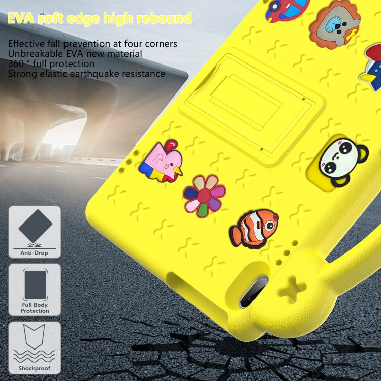 For Lenovo Tab M10 X605 / X505 / Tab P10 X705 Handle Kickstand Children EVA Shockproof Tablet Case(Yellow) - Lenovo by buy2fix | Online Shopping UK | buy2fix