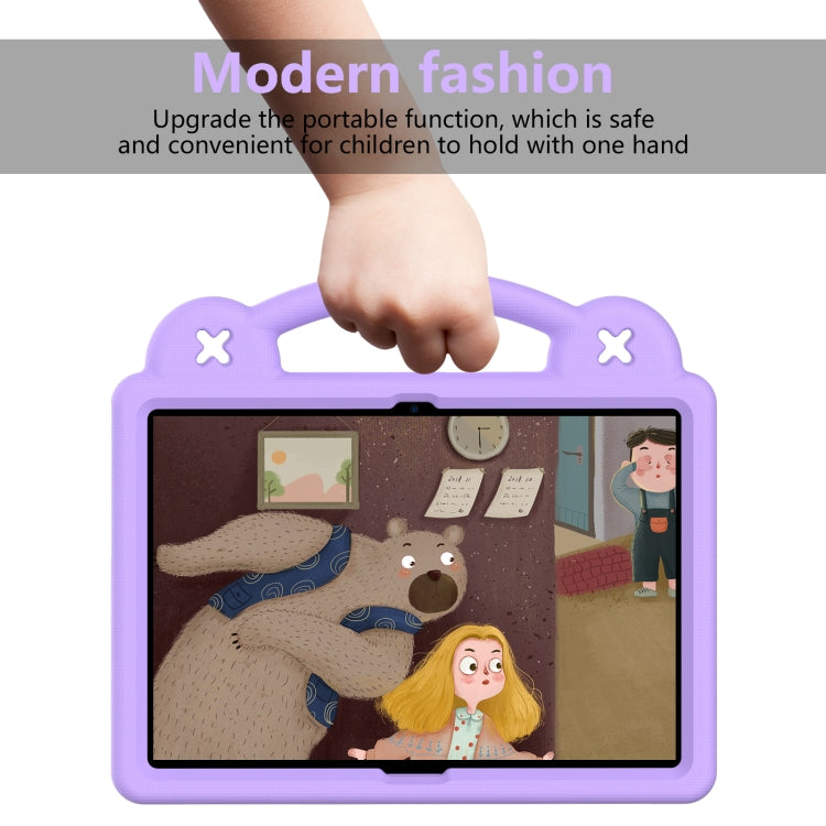 For Huawei MediaPad T5 10.1 Handle Kickstand Children EVA Shockproof Tablet Case(Light Purple) - Huawei by buy2fix | Online Shopping UK | buy2fix